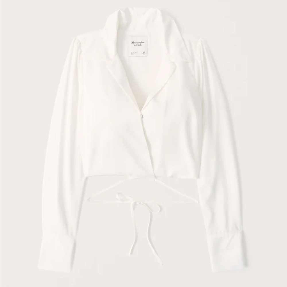Cropped Wrap Blouse